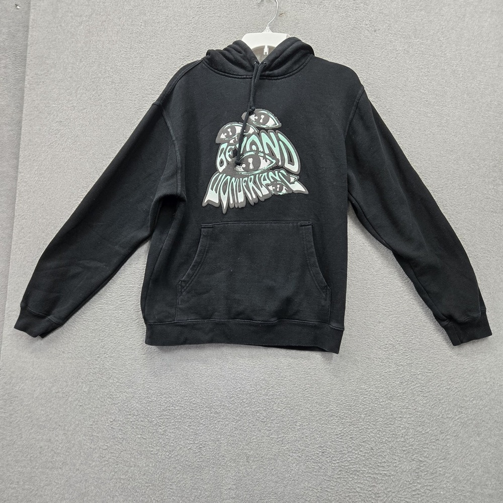 Insomniac Men Hoodie M Black Graphic Fleece Eyes EDC Pullover